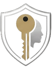 icon of a key and silhouette inside a shield representing a sex crimes defense lawyer in Anderson County, TN
